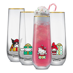 Hello Kitty® and Friends Holiday Stemless Flutes JoyJolt