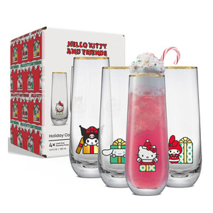 Hello Kitty® and Friends Holiday Stemless Flutes JoyJolt