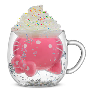 Hello Kitty 50th Anniversary Limited Edition 3D Double Wall Glass Mug Home Goods JoyJolt   