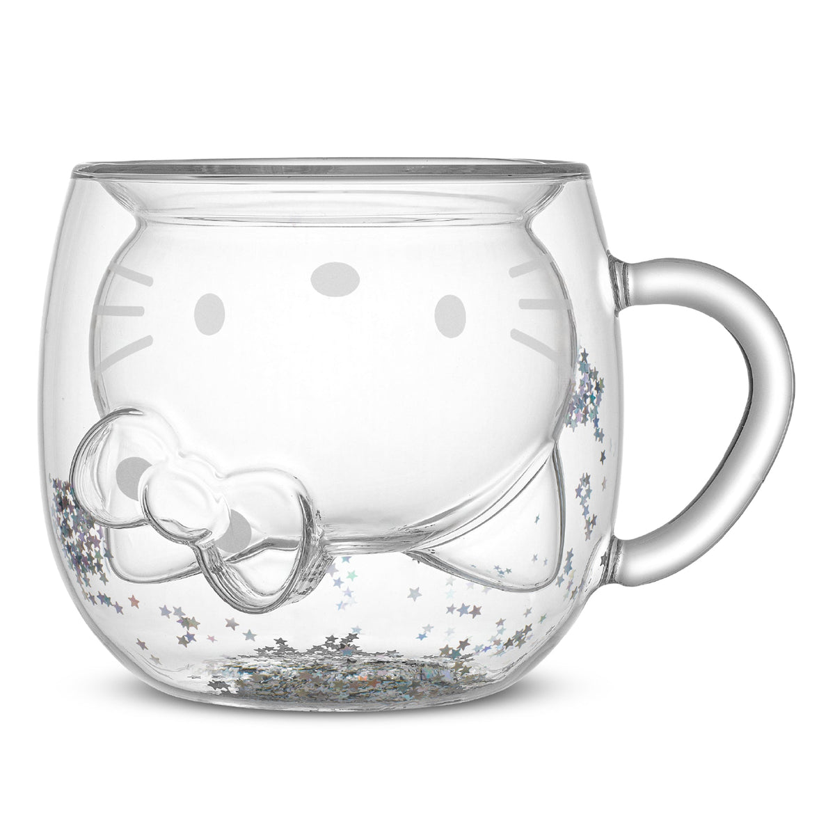 Hello Kitty 50th Anniversary Limited Edition 3D Double Wall Glass Mug Home Goods JoyJolt   