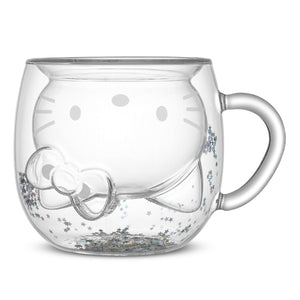 Hello Kitty 50th Anniversary Limited Edition 3D Double Wall Glass Mug Home Goods JoyJolt   