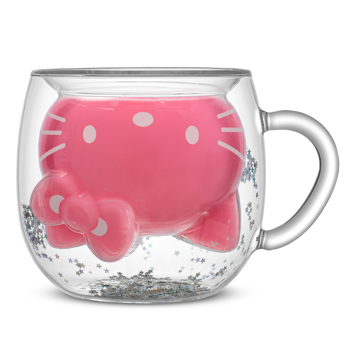 Hello Kitty 50th Anniversary Limited Edition 3D Double Wall Glass Mug Home Goods JoyJolt   