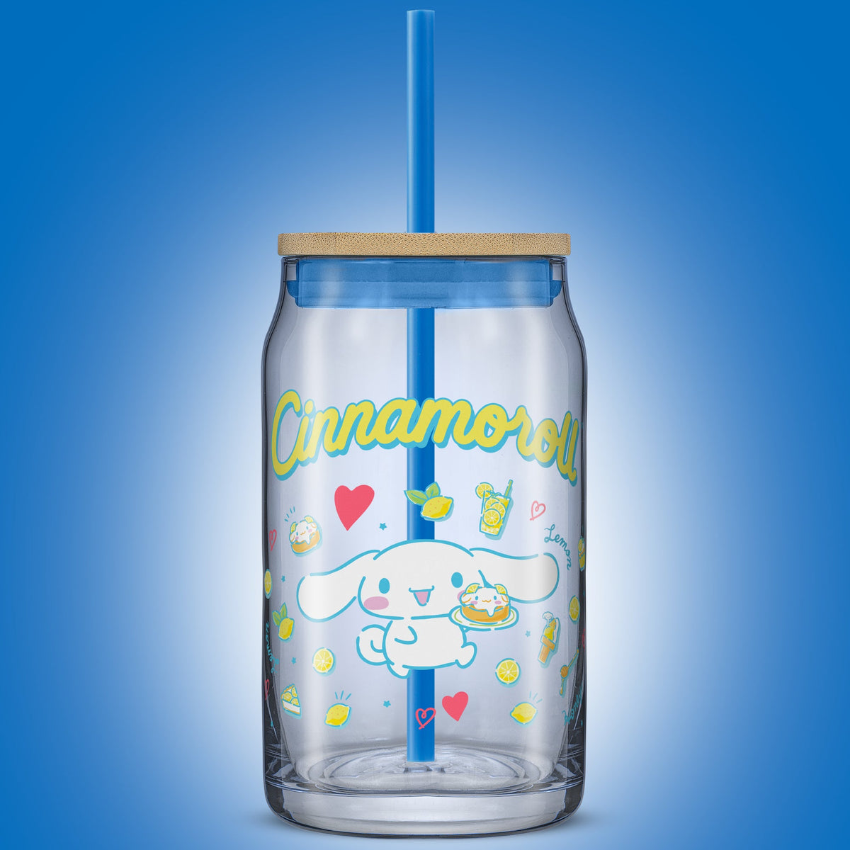 Cinnamoroll Favorite Flavor Lidded Glass Tumbler Home Goods JoyJolt   