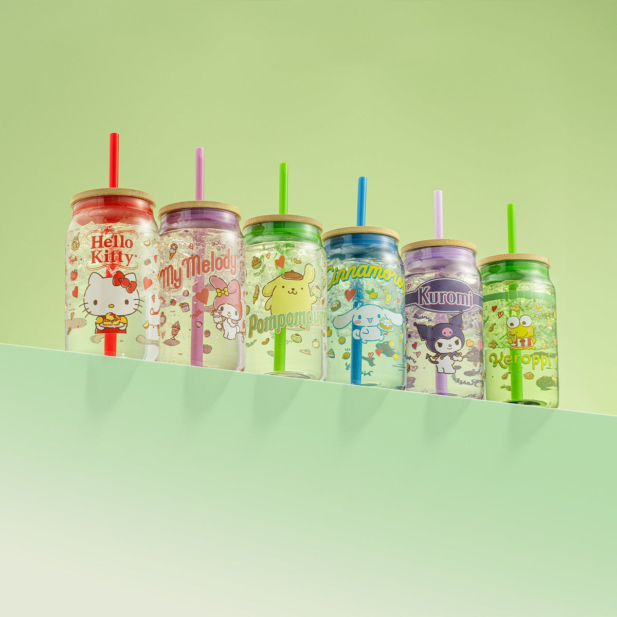 Keroppi Favorite Flavor Lidded Glass Tumbler Home Goods JoyJolt   