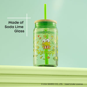 Keroppi Favorite Flavor Lidded Glass Tumbler Home Goods JoyJolt   