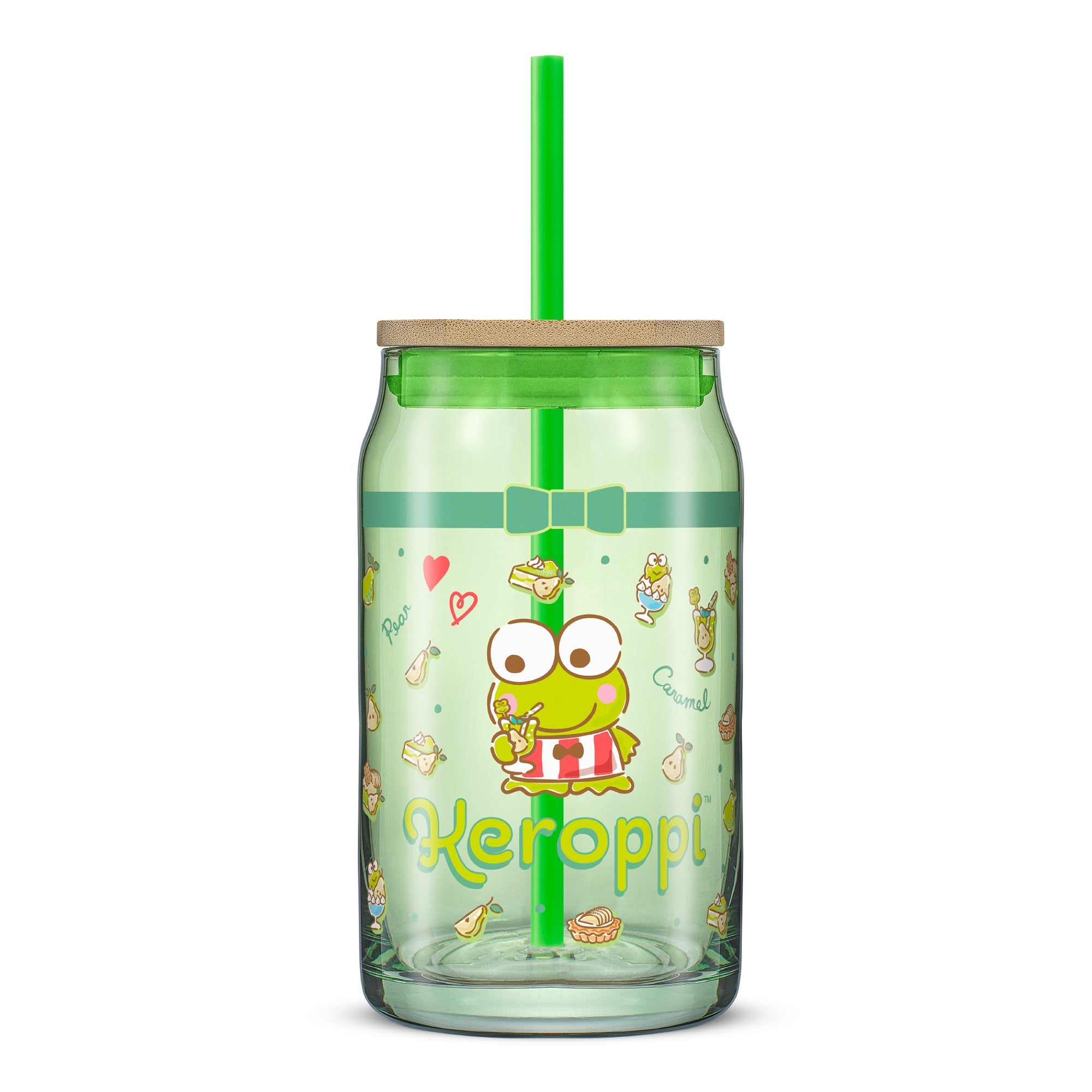 Keroppi Favorite Flavor Lidded Glass Tumbler Home Goods JoyJolt   