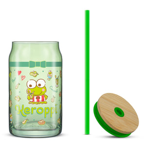 Keroppi Favorite Flavor Lidded Glass Tumbler Home Goods JoyJolt   