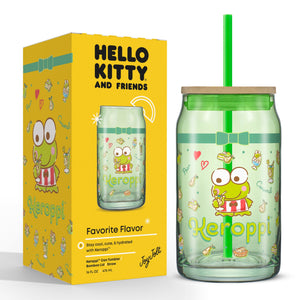 Keroppi Favorite Flavor Lidded Glass Tumbler Home Goods JoyJolt   