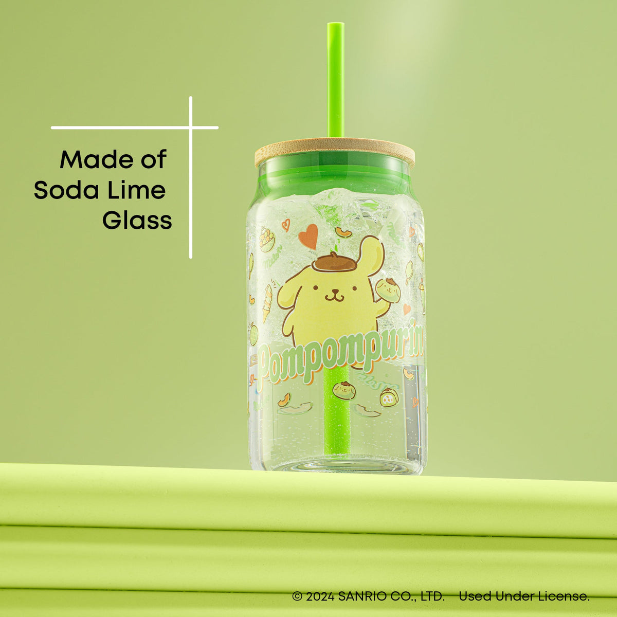 Pompompurin Favorite Flavor Lidded Glass Tumbler Home Goods JoyJolt   