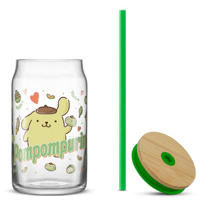 Pompompurin Favorite Flavor Lidded Glass Tumbler Home Goods JoyJolt   