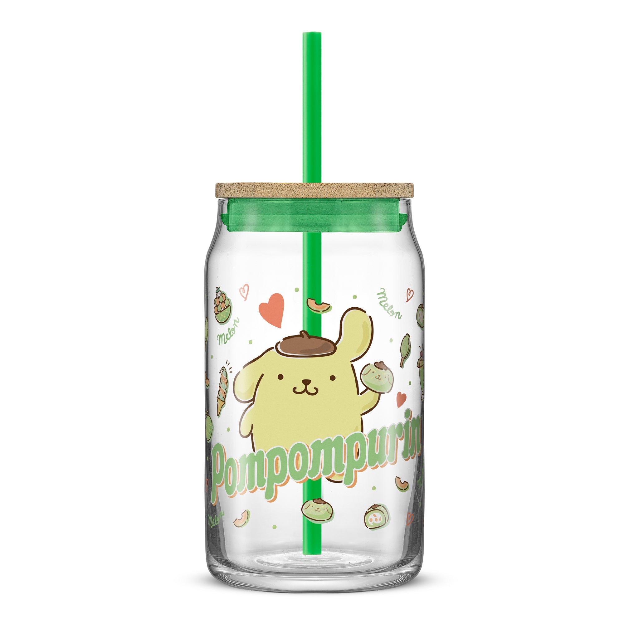 Pompompurin Favorite Flavor Lidded Glass Tumbler Home Goods JoyJolt   