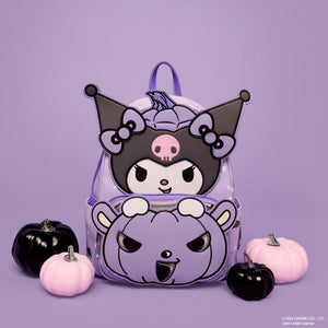 Kuromi x Loungefly Pumpkin Light Up Mini Backpack Bags Loungefly   