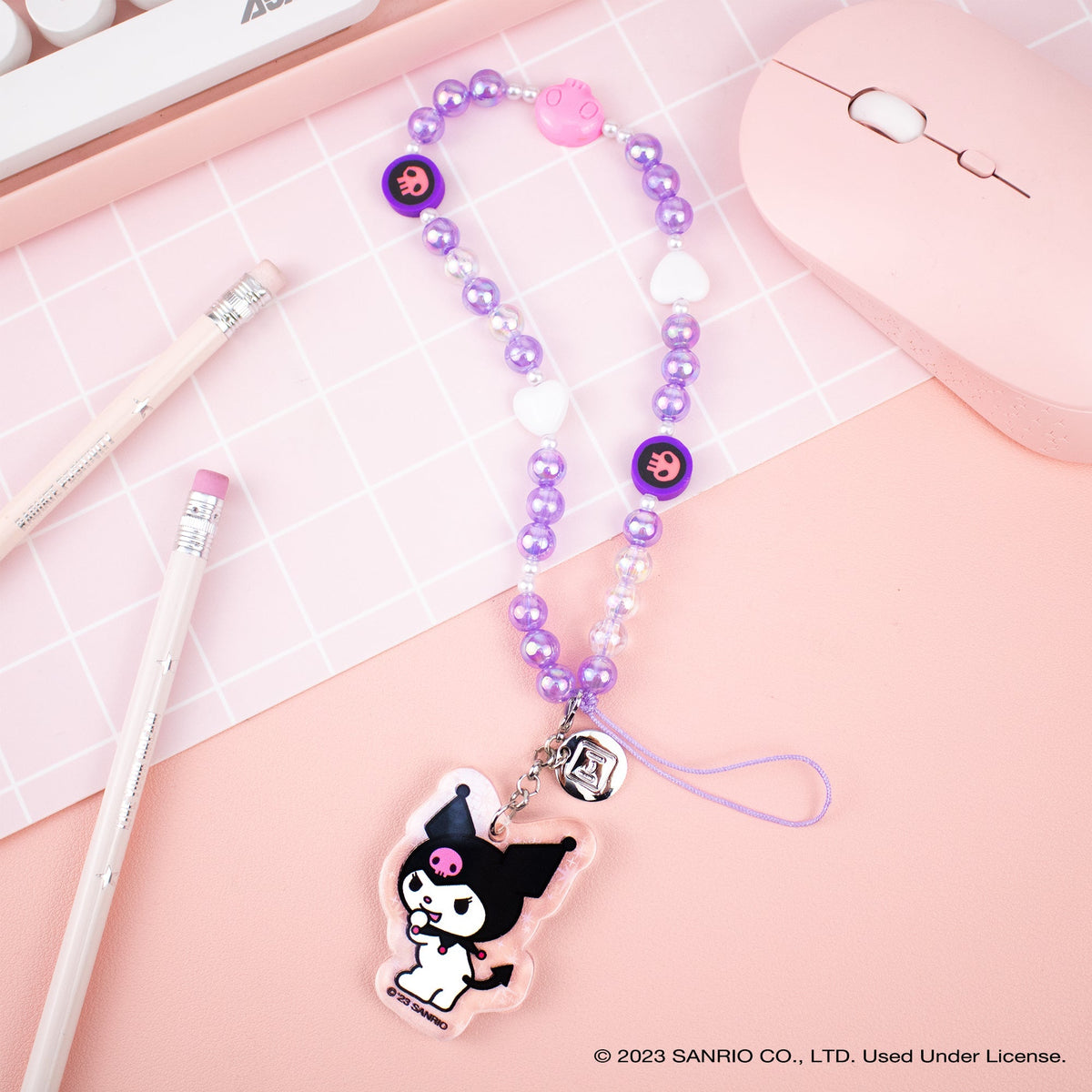 Sanrio Cinnamoroll Beaded Charm Mobile Phone Wrist Strap