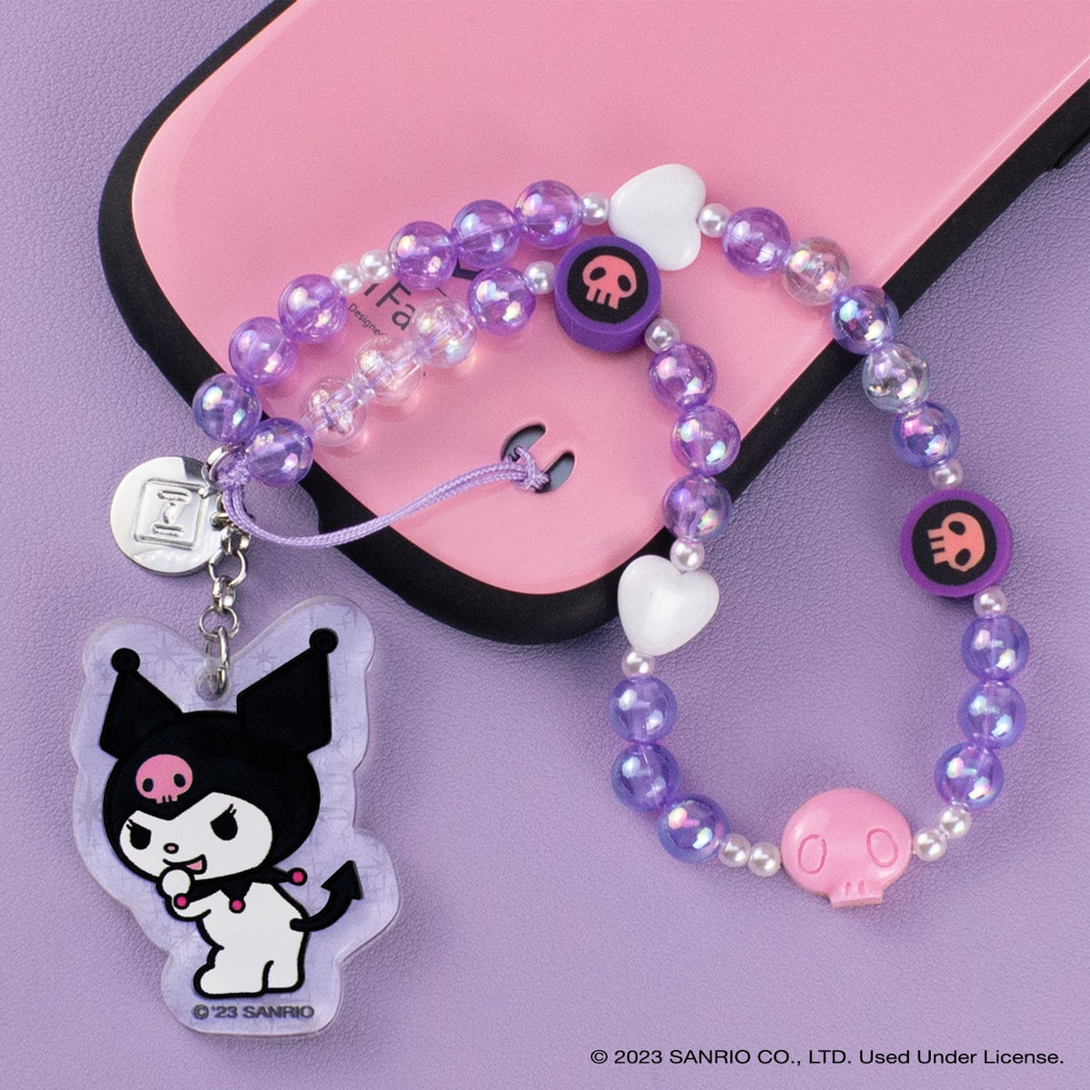 Sanrio Cinnamoroll Beaded Charm Mobile Phone Wrist Strap