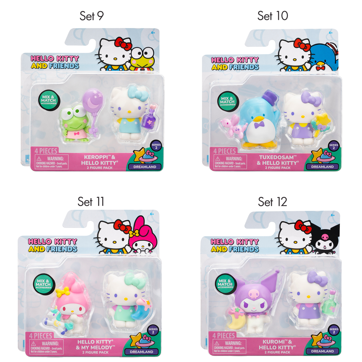 Hello Kitty and Friends 2-pc Figure Pack (Series 2: Dreamland) Toys&amp;Games License 2 Play Toys   