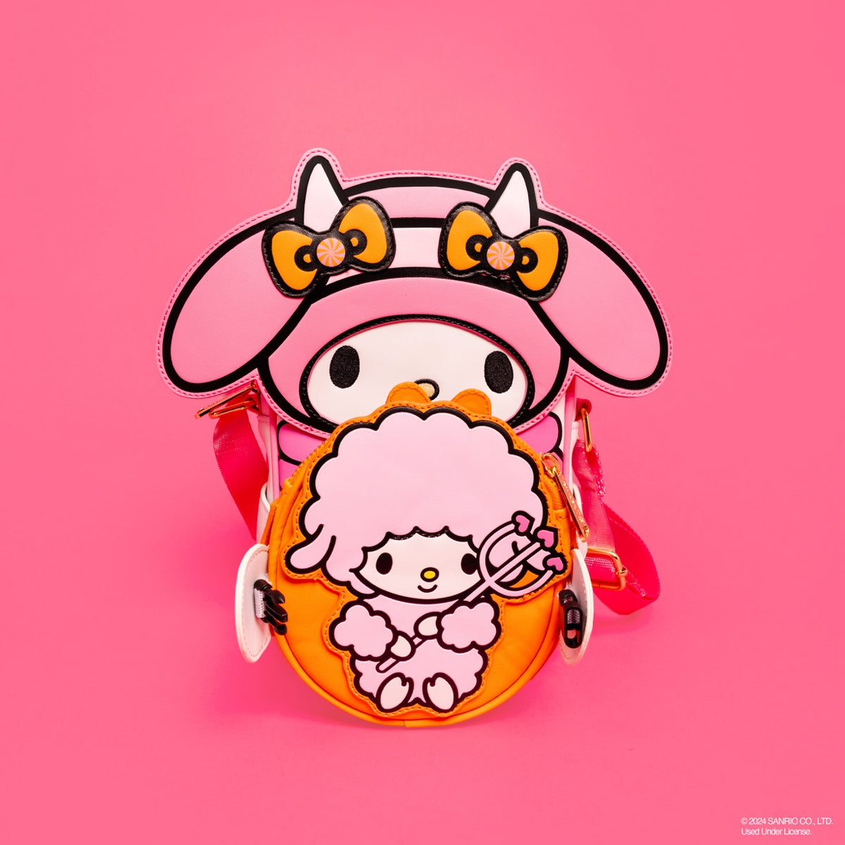 My Melody x Loungefly Pumpkin Crossbuddies Bag Bags Loungefly   