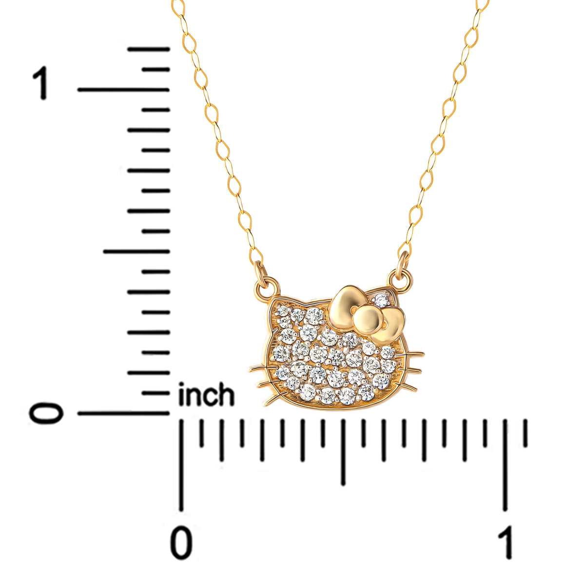 Amazon.com: 0.50 Ct Round Cut White Diamond Hello Kitty Pendant Necklace 14k  Yellow Gold Plated: Clothing, Shoes & Jewelry