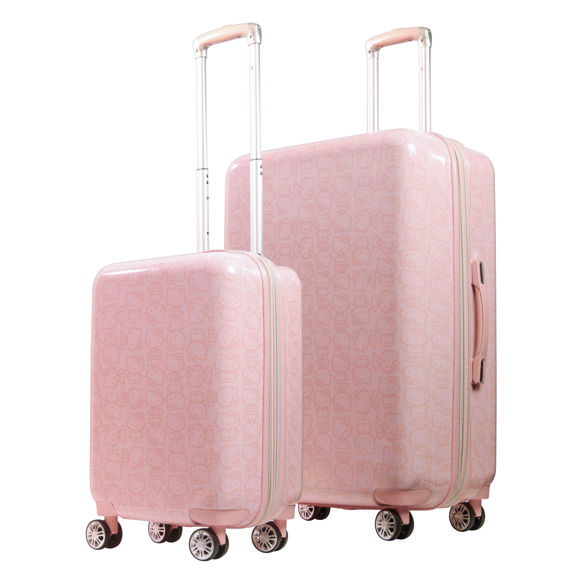 Hello Kitty x FUL Pose 2-Pc Hardshell Luggage (Pink) Suitcases Ful Luggage   