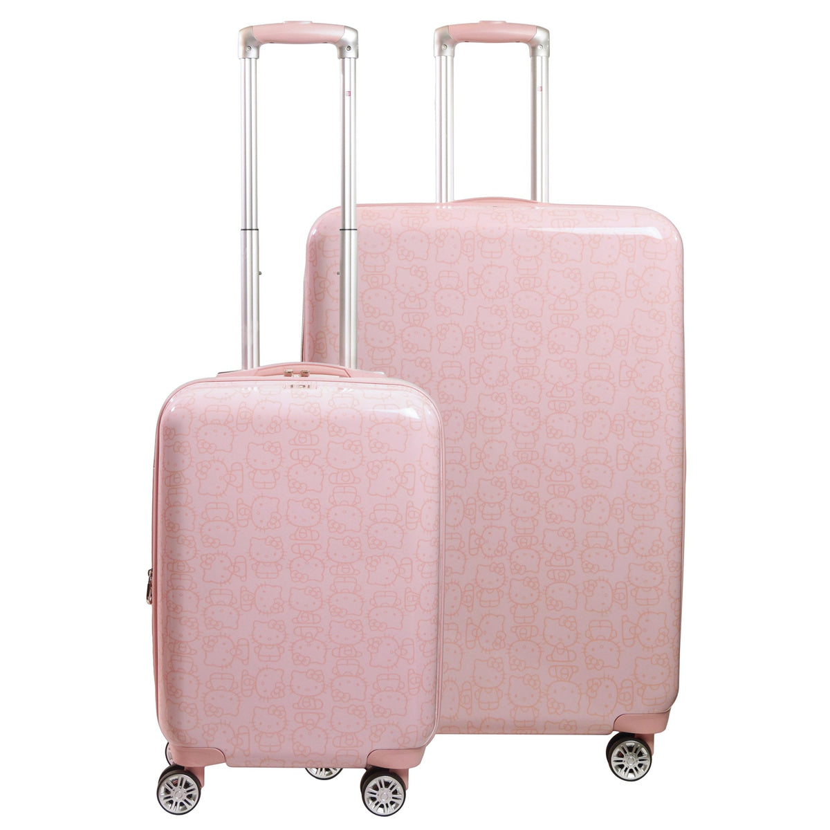 Hello Kitty x FUL Pose 2-Pc Hardshell Luggage (Pink) Suitcases Ful Luggage   