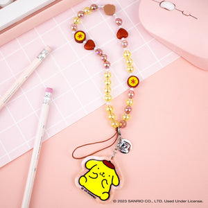 Pompompurin Beaded Charm Mobile Phone Wrist Strap Accessory Hamee.com - Hamee US   