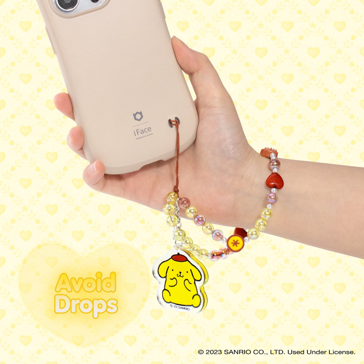 Pompompurin Beaded Charm Mobile Phone Wrist Strap Accessory Hamee.com - Hamee US   