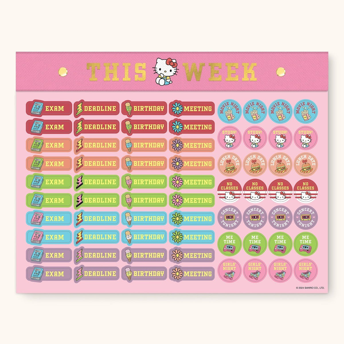 Hello Kitty x Studio Oh! College Letters Weekly Desk Pad Stationery Studio Oh!   