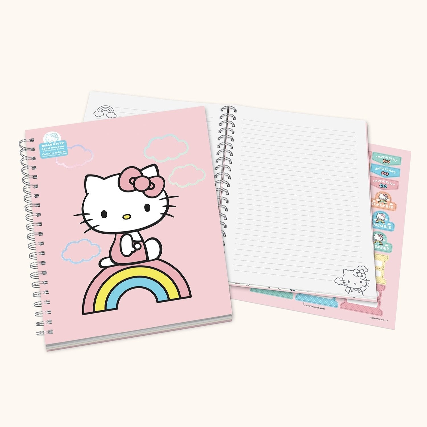 Hello Kitty x Studio Oh! Classic Pink Extra-Large Spiral Notebook Stationery Studio Oh!   