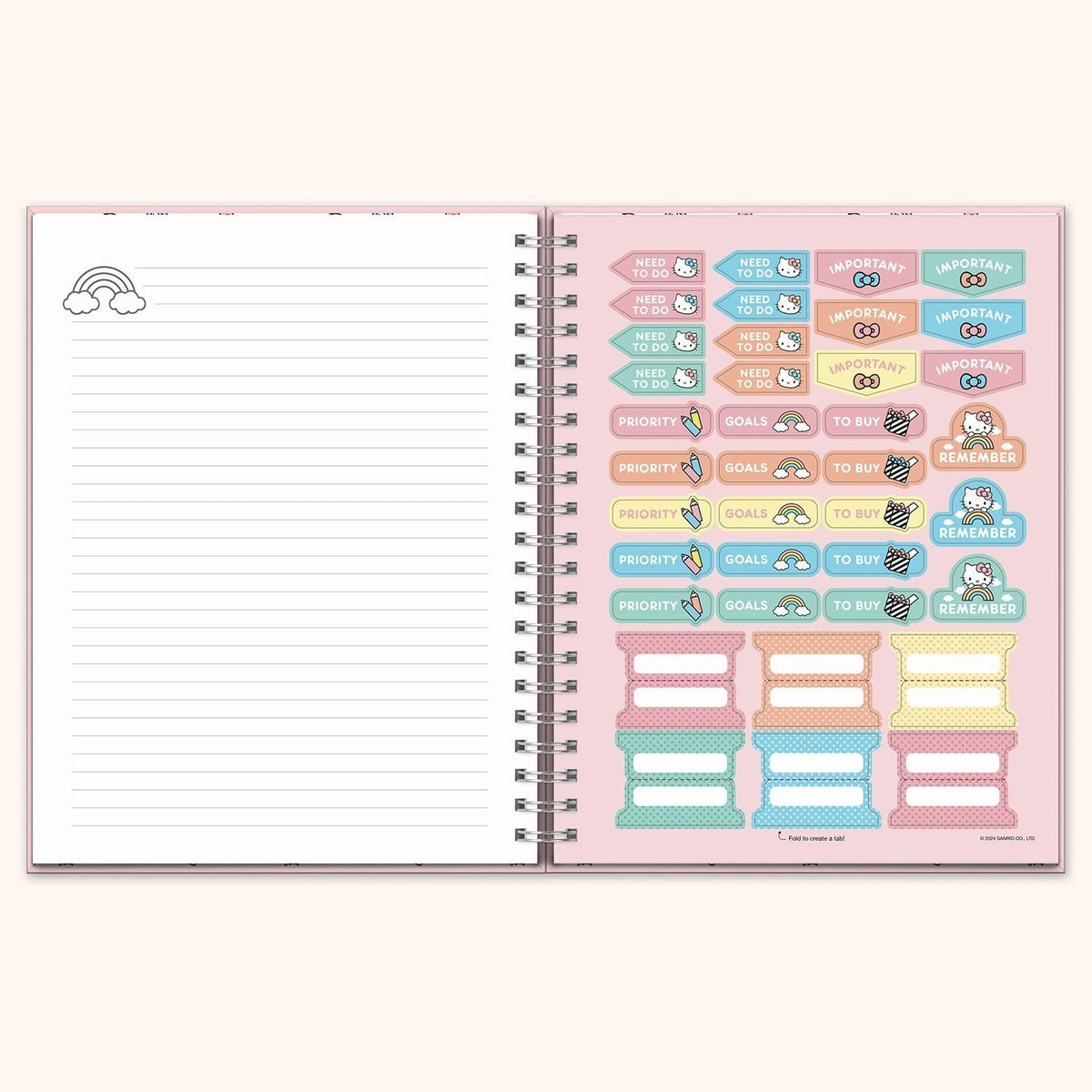 Hello Kitty x Studio Oh! Classic Pink Extra-Large Spiral Notebook Stationery Studio Oh!   