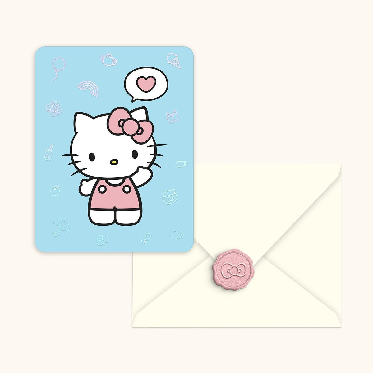 Hello Kitty x Studio Oh! Classic Pink 25-Pc Note Cards &amp; Wax Seals Set Stationery Studio Oh!   