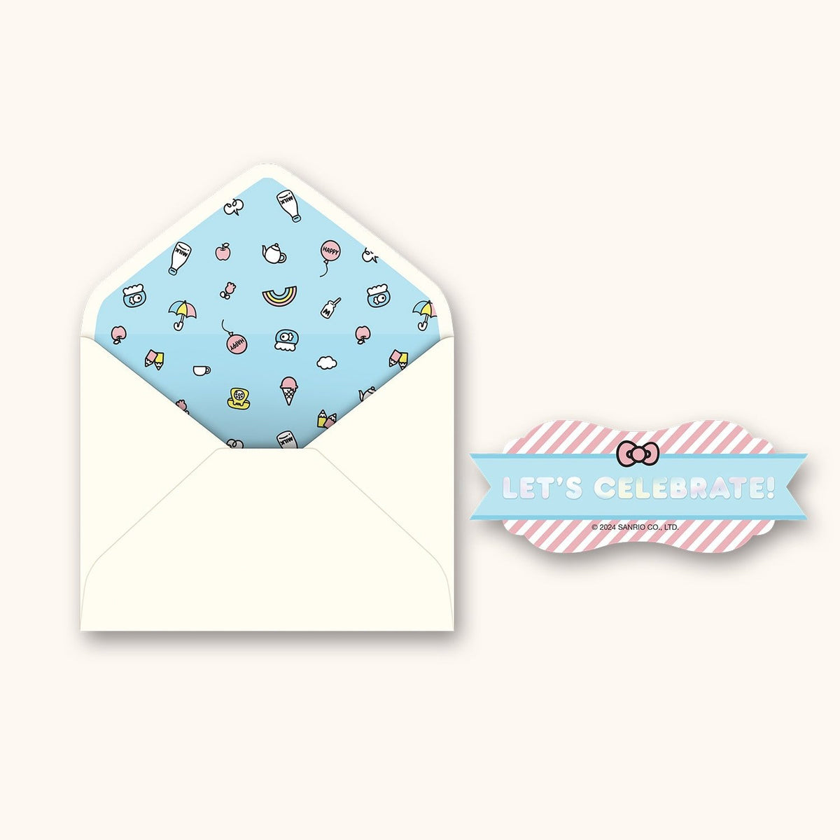 Hello Kitty x Studio Oh! Happy Birthday Pink Deluxe Greeting Card Stationery Studio Oh!   