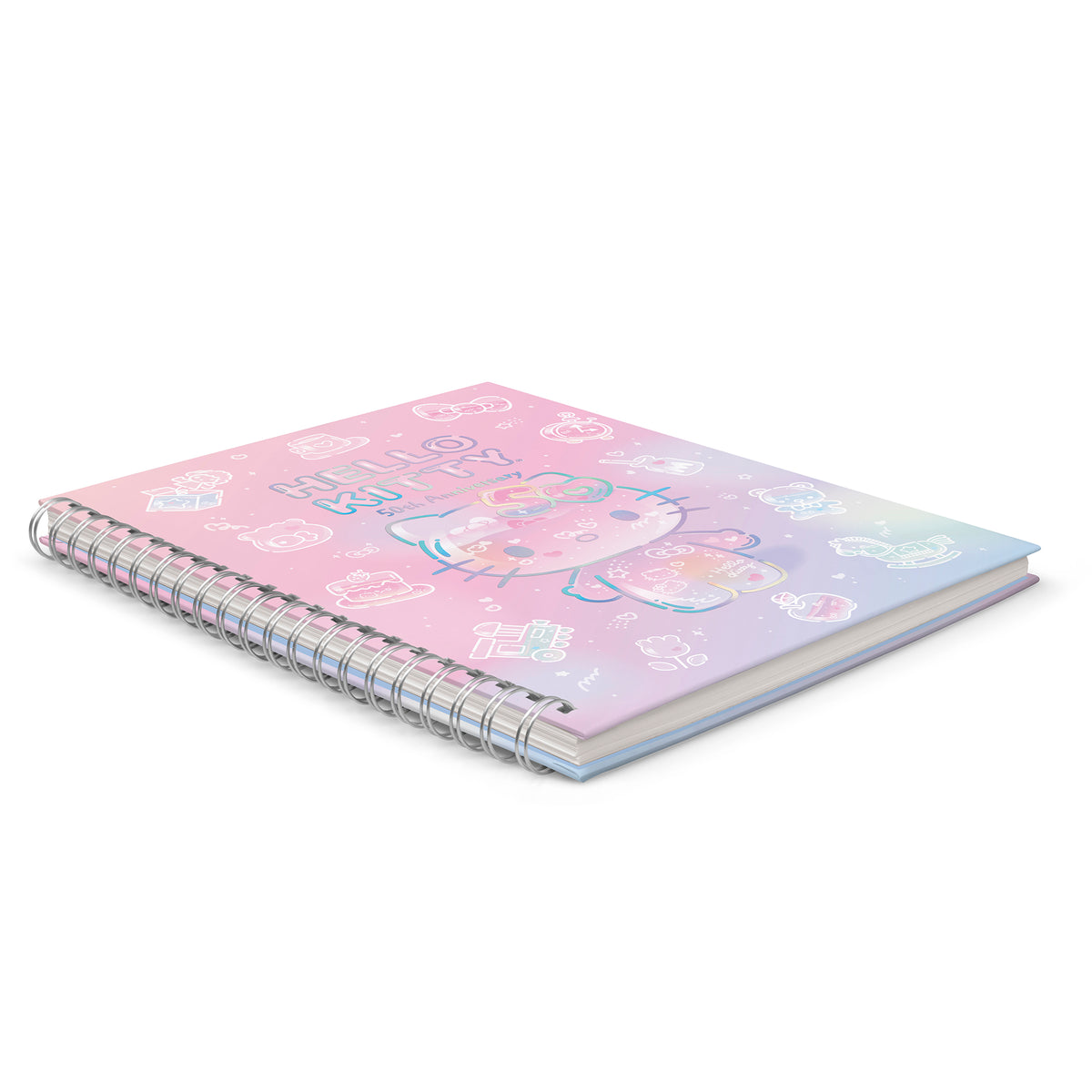 Hello Kitty x Studio Oh! 50th Anniversary Extra-Large Spiral Notebook &amp; Sticker Sheet Stationery Studio Oh!   