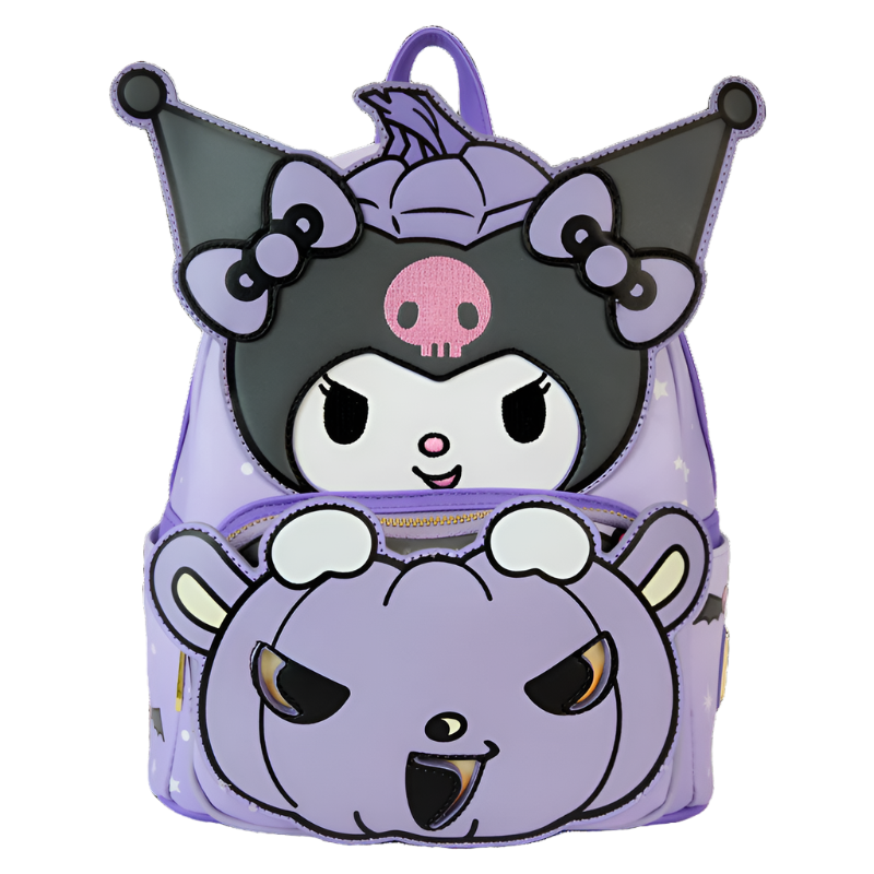 Kuromi x Loungefly Pumpkin Light Up Mini Backpack Bags Loungefly   