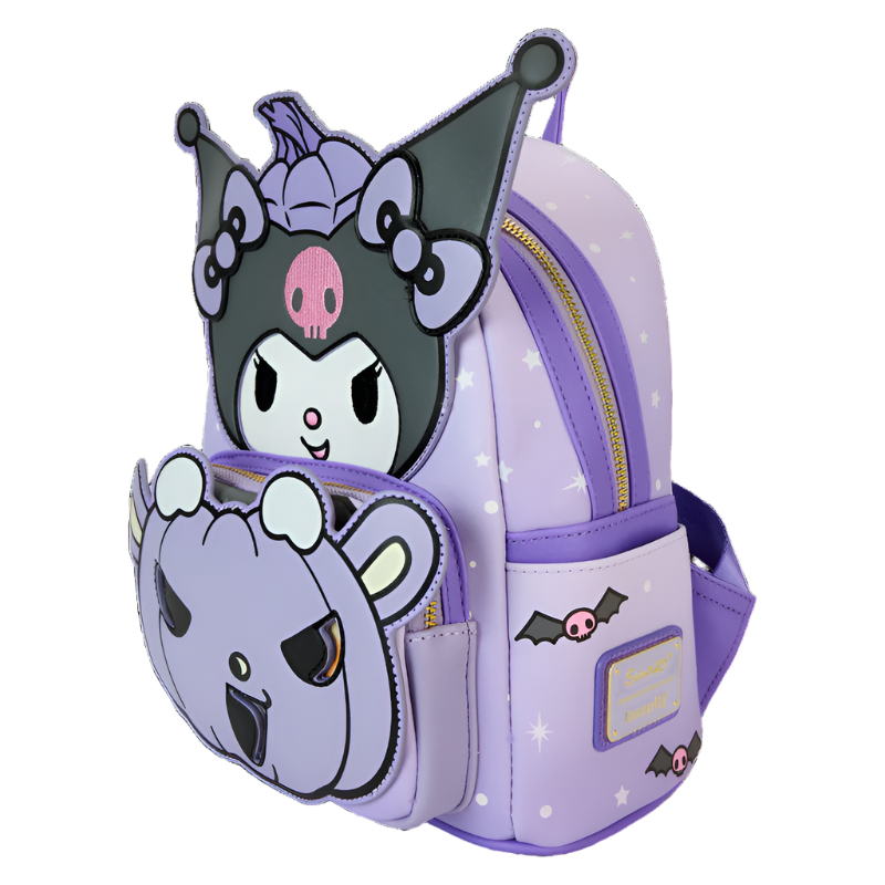 Kuromi x Loungefly Pumpkin Light Up Mini Backpack Bags Loungefly   