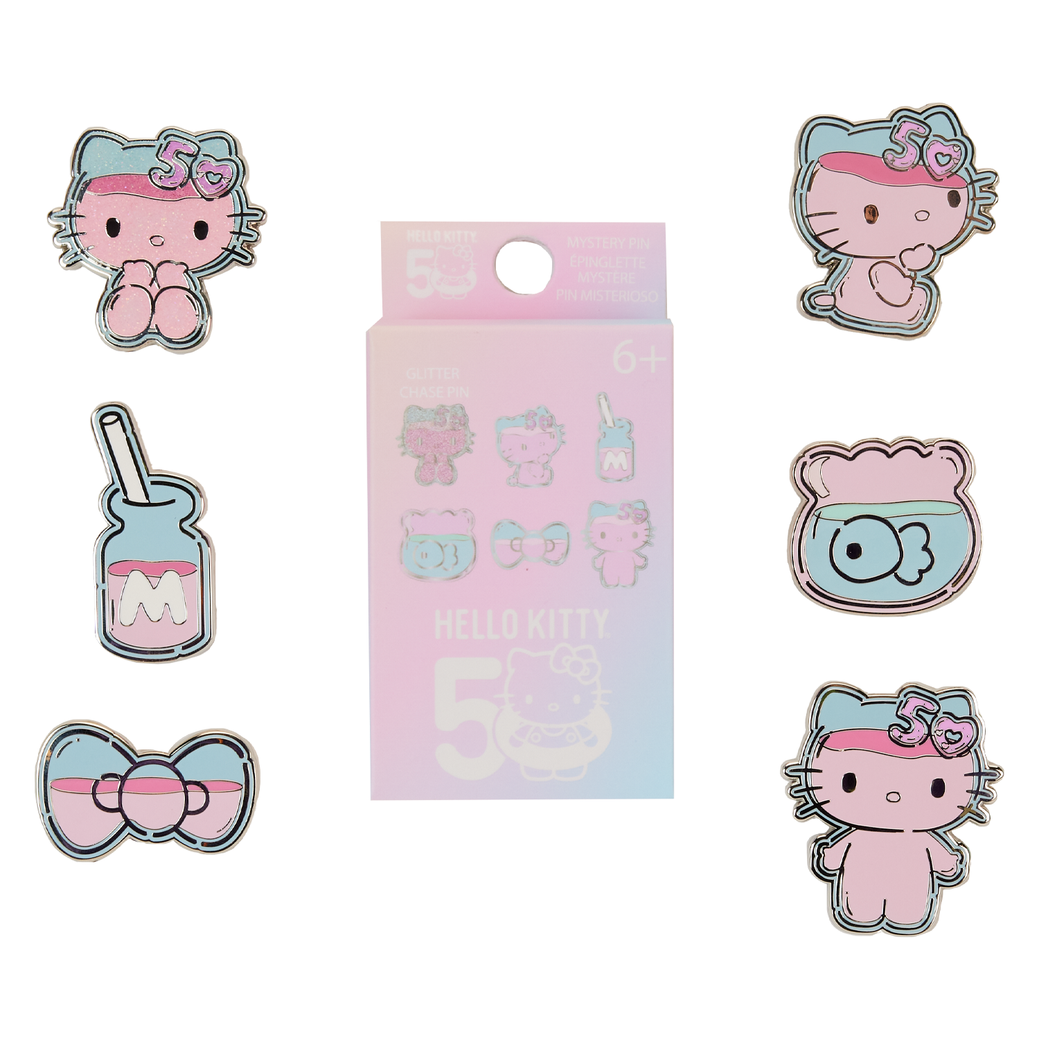 Hello Kitty x Loungefly 50th Anniv. Clear & Cute Blind Box Pin Accessory Loungefly   