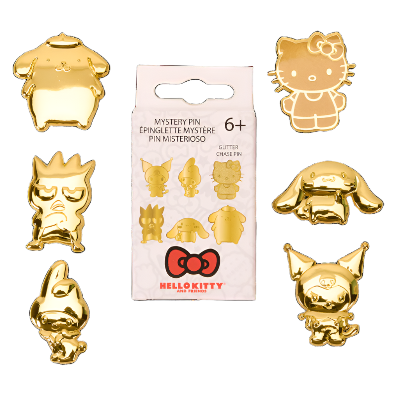 Hello Kitty and Friends x Loungefly 50th Anniv. Gold Blind Box Pin Toys&amp;Games Loungefly   