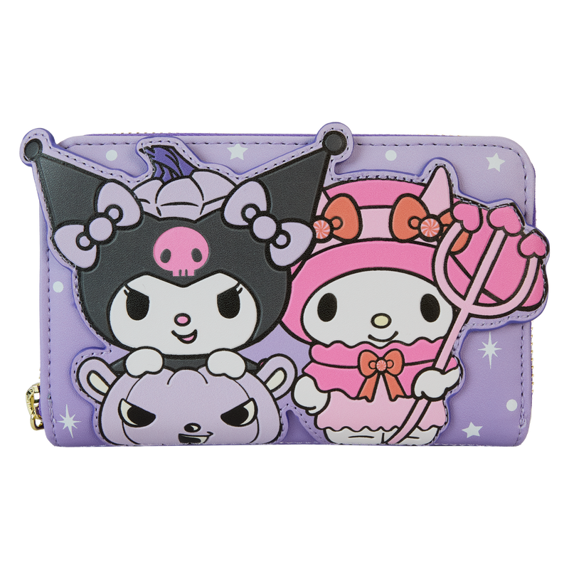 Kuromi &amp; My Melody x Loungefly Glow-In-The Dark Zip Wallet Bags Loungefly   