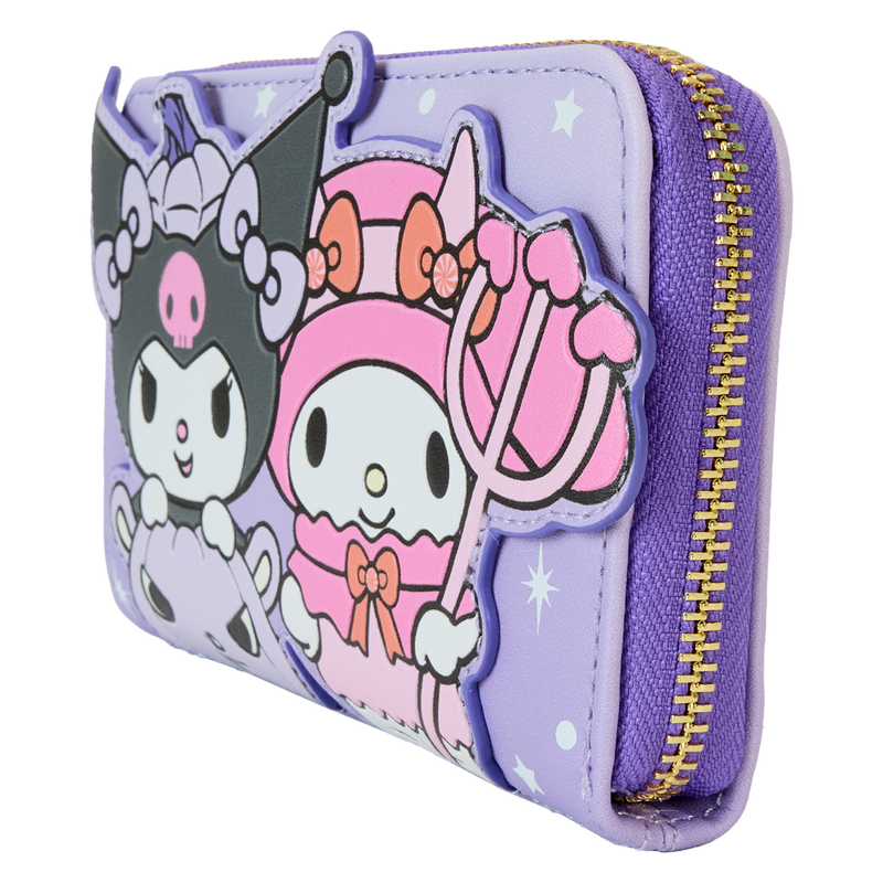 Kuromi &amp; My Melody x Loungefly Glow-In-The Dark Zip Wallet Bags Loungefly   