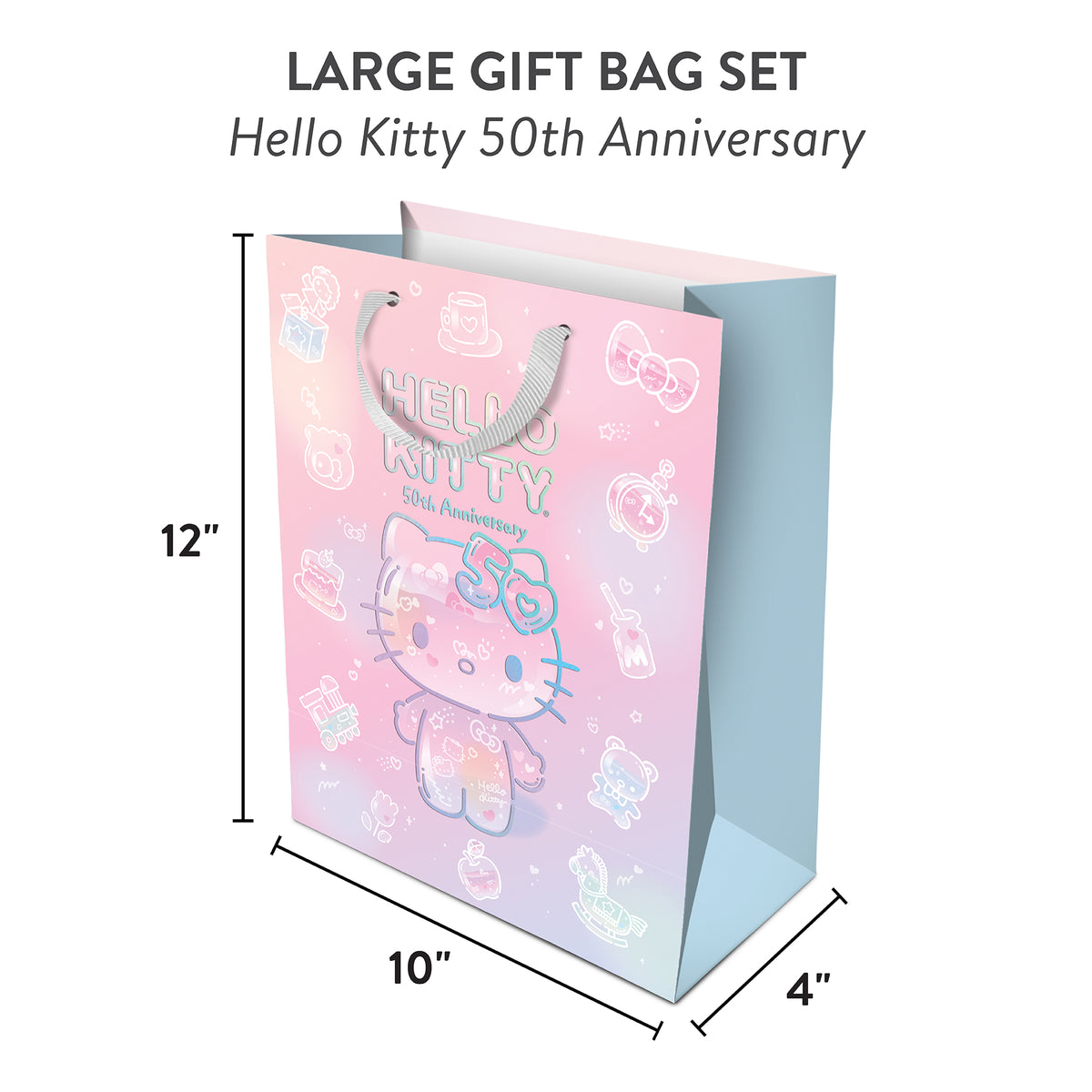 Hello Kitty x Studio Oh! 50th Anniversary Gift Bag Set Gift Bag Sets Orange Circle   