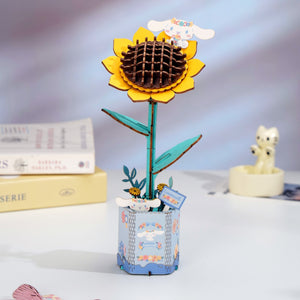 Cinnamoroll Sunflower 3D Wooden Puzzle Toys&Games HANDS CRAFT