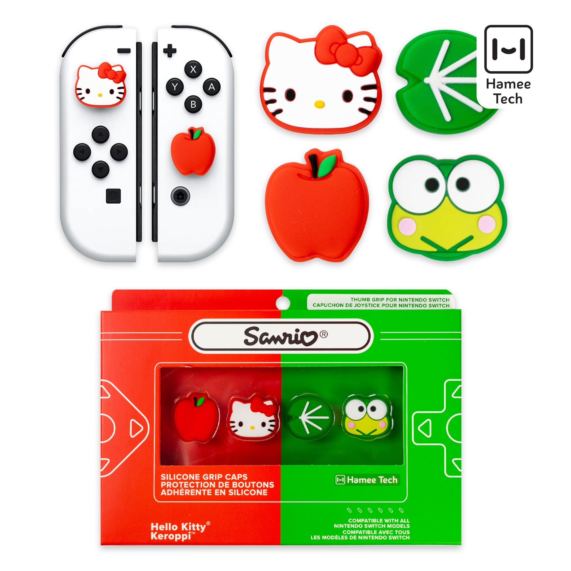 Hello Kitty and Friends Switch Grip Caps (Hello Kitty + Keroppi) Accessory Hamee.com - Hamee US   