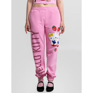 Hello Kitty x Dumbgood Pink Sweatpants (50th Anniv.) Apparel BIOWORLD   