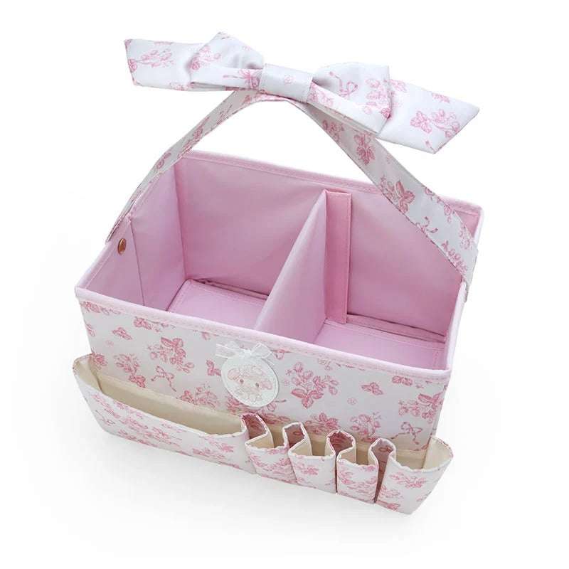 My Melody Foldable Storage Caddy (White Strawberry Series) Home Goods Japan Original   