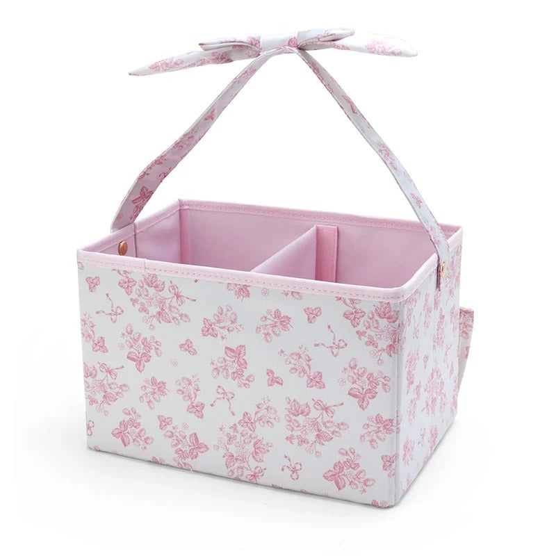 My Melody Foldable Storage Caddy (White Strawberry Series) Home Goods Japan Original   