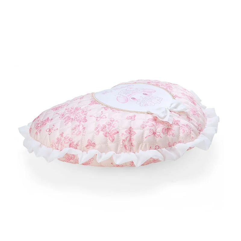 My Melody Quilted Throw Pillow (White Strawberry Series) Home Goods Japan Original   