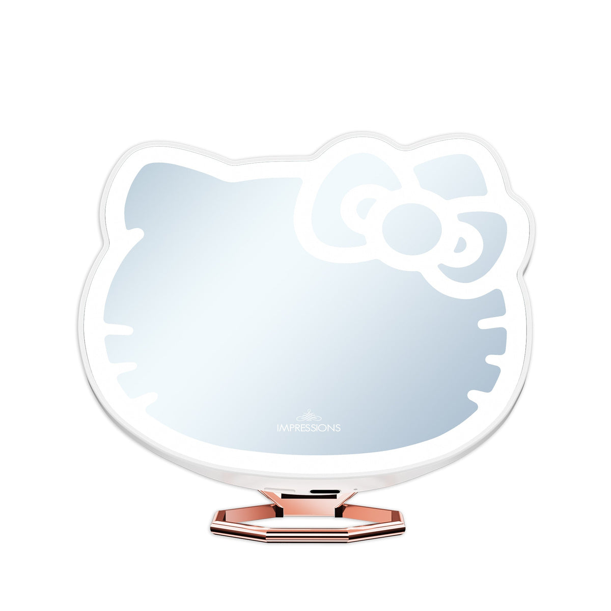 Hello Kitty x Impressions Vanity Pocket Mirror with Ring Stand Beauty Impressions Vanity Co. White  