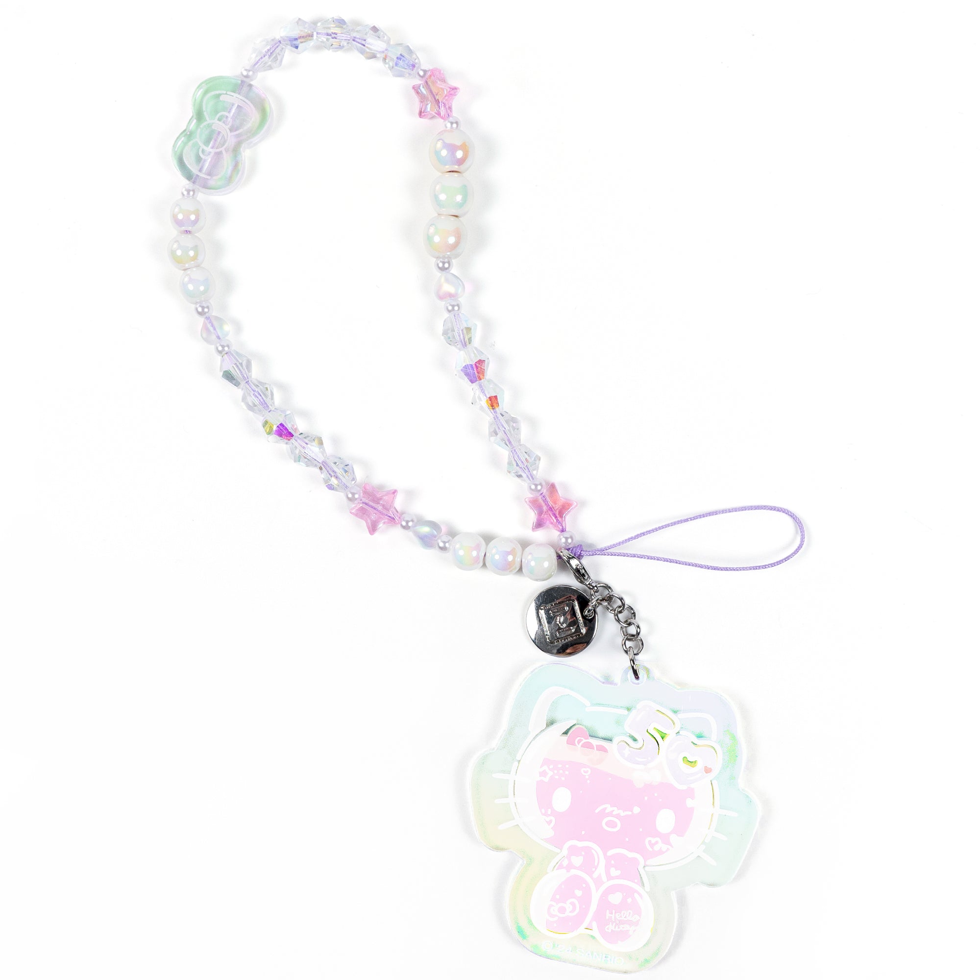 Hello Kitty 50th Anniversary Beaded Charm Mobile Phone Wrist Strap Accessory Hamee.com - Hamee US   