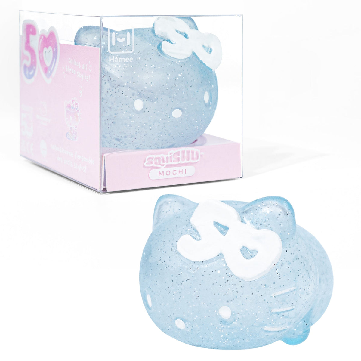 Hello Kitty 50th Anniversary Squish Toy Toys&amp;Games Hamee.com - Hamee US Blue Glitter  