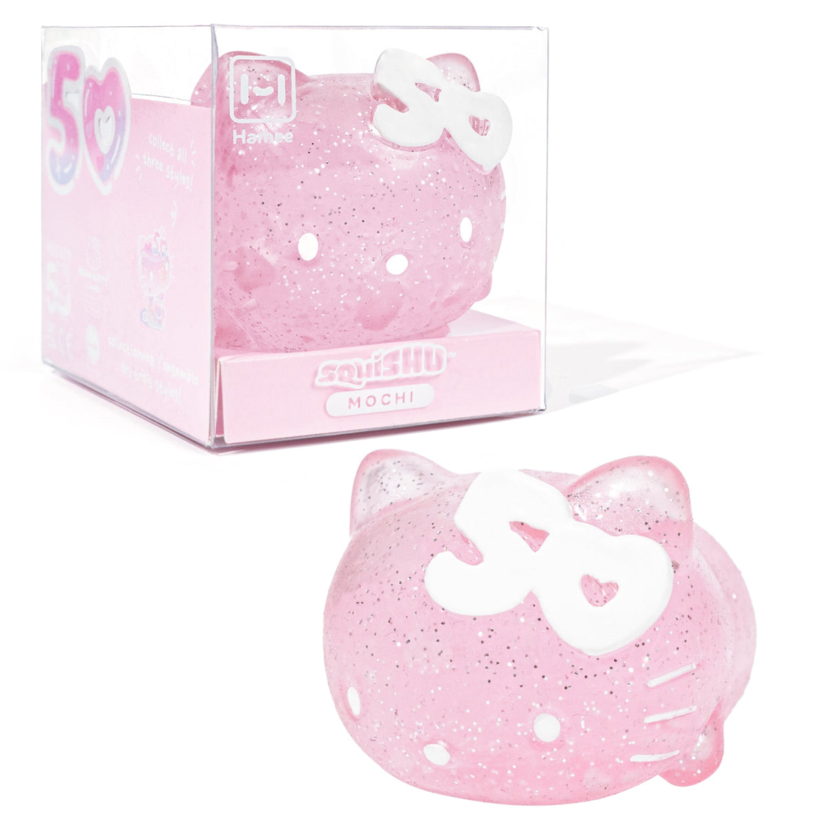 Hello Kitty 50th Anniversary Squish Toy Toys&amp;Games Hamee.com - Hamee US Pink Glitter  