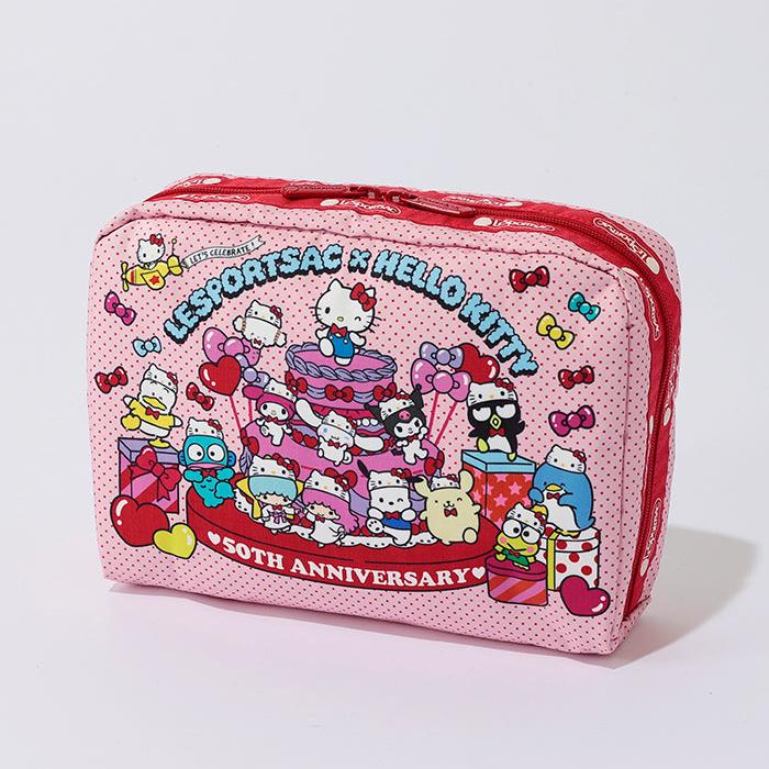 Hello Kitty x LeSportsac Extra Large Rectangular Cosmetic Bag (Party Time!) Bags LeSportsac   