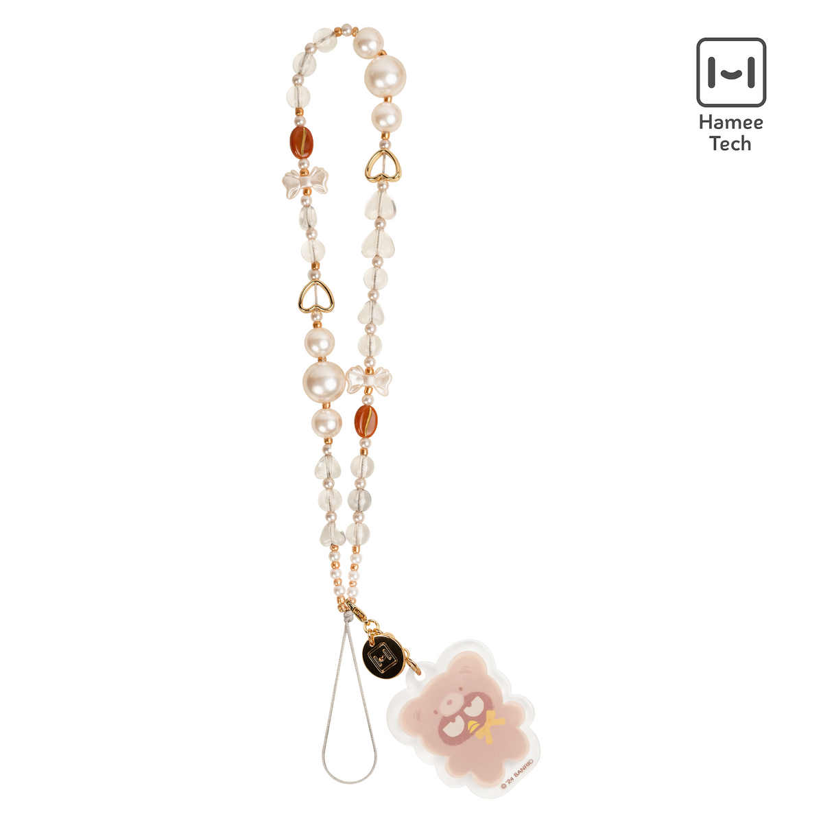 Badtz-maru Latte Bear Beaded Charm Mobile Phone Wrist Strap Accessory Hamee.com - Hamee US   